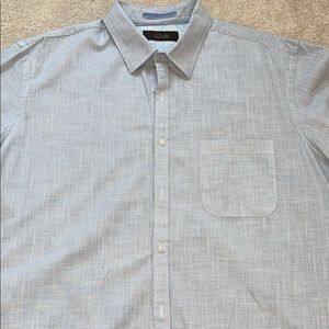 Tasso Elba Mens XL Blue Casual Button Down Shirt